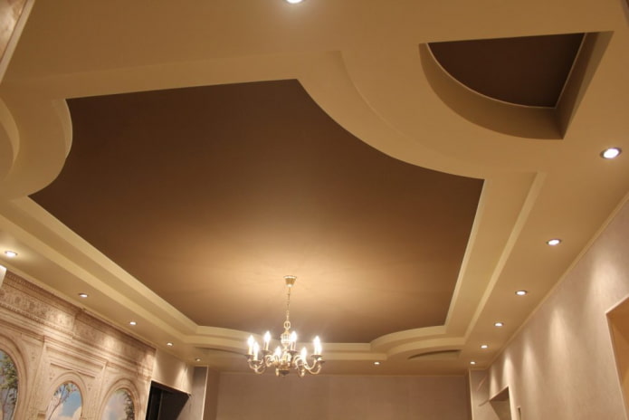 gipsplaatconstructie met matte stretchstof