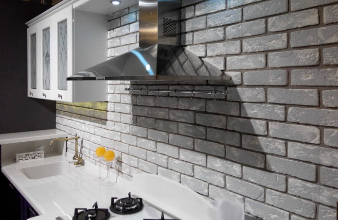 grijze gipstegels in het interieur