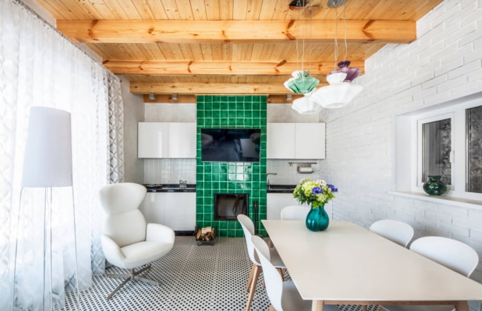 een open haard afwerken met tegels