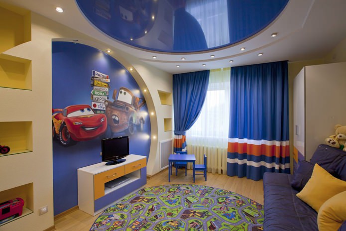 ellipsvormig plafond in de kinderkamer
