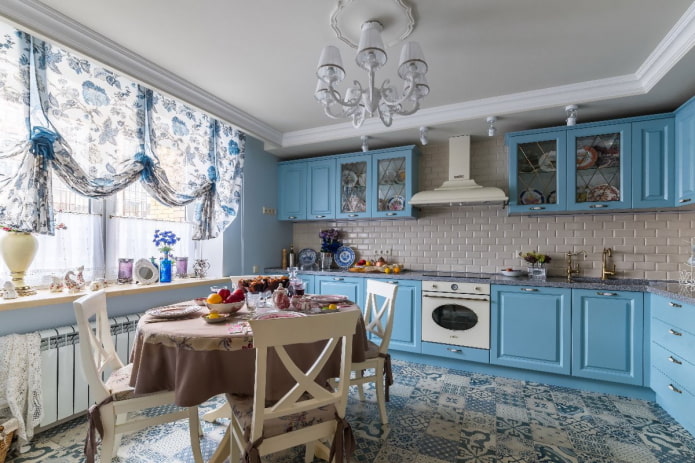 Franse gordijnen in de keuken