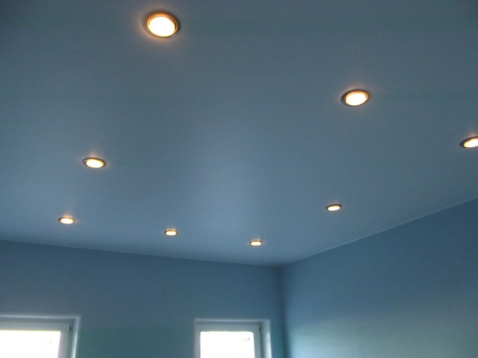 matte stretchstof in de kleur blauw