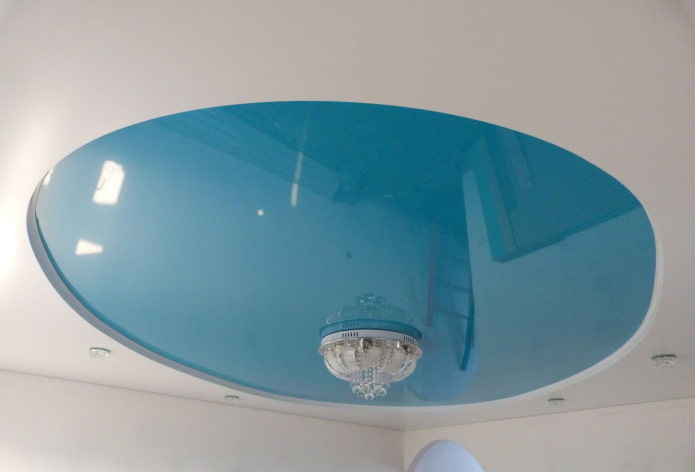 ronde plafondstructuur in de kleur blauw