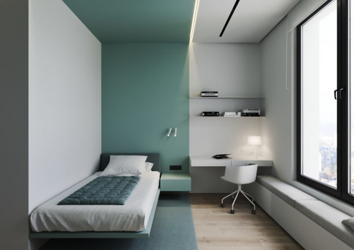 blauwe kinderkamer in minimalistische stijl