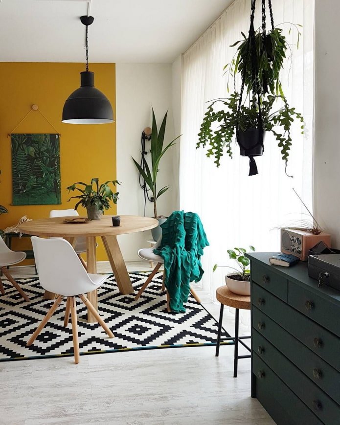 accent op een deel van de muur