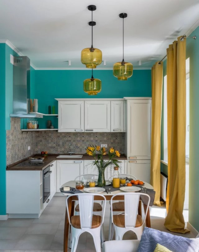 gordijnen in de keuken