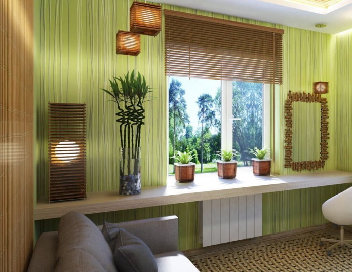 horizontale lamellen in eco-stijl