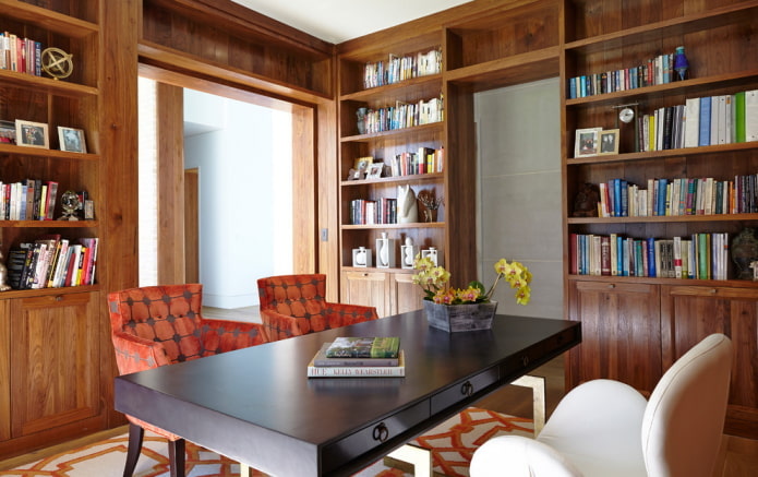 Woonkamer-bibliotheek
