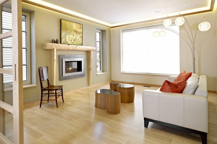 hal interieurontwerp in beige tinten