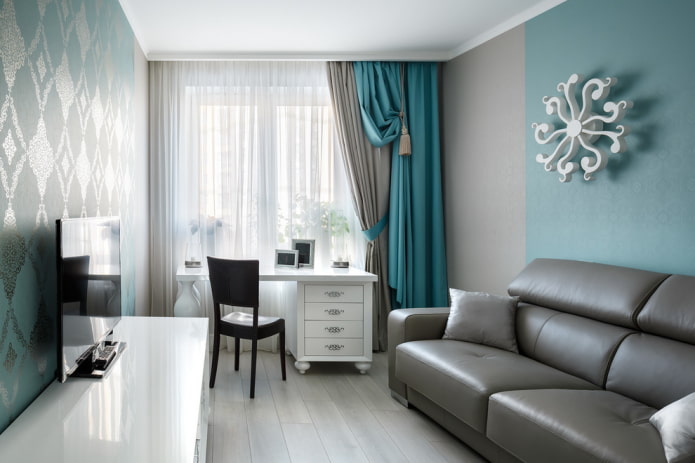 werkruimte in de woonkamer in een Chroesjtsjovisch appartement