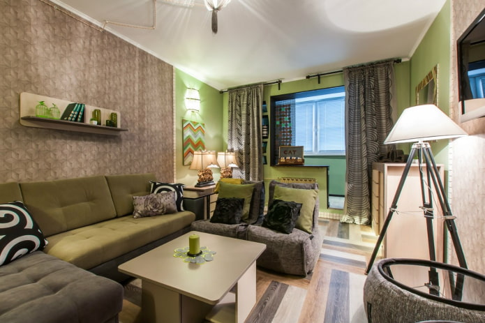 recreatieruimte in de woonkamer van een Chroesjtsjovisch appartement