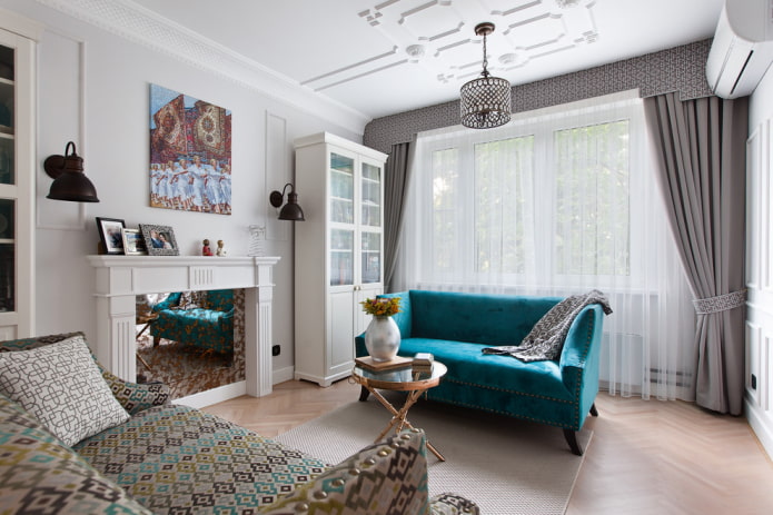 woonkamer in moderne klassieke stijl