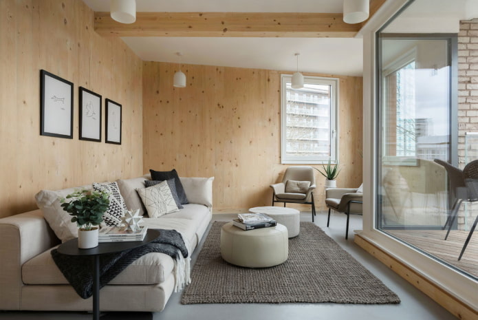 woonkamermuurdecoratie in Scandinavische stijl