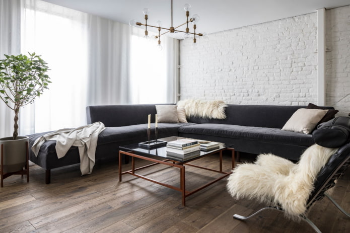 woonkamermuurdecoratie in Scandinavische stijl
