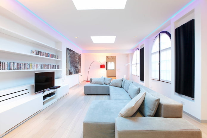 woonkamer met ledstrip