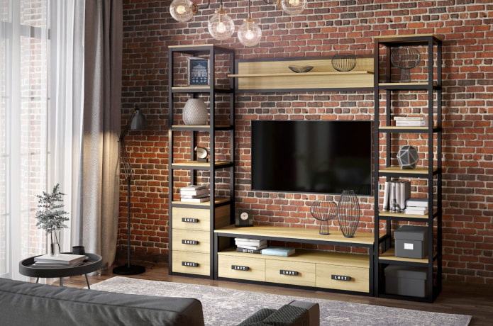 Open planken in de tv-hoek