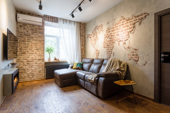 Kleine loftwoonkamer