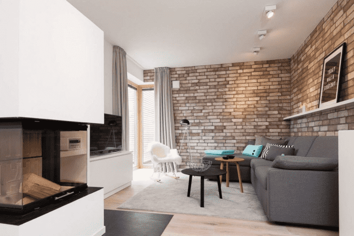 Moderne witte open haard