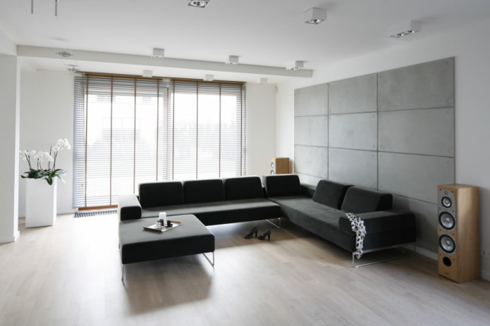 woonkamerdecoratie in minimalistische stijl