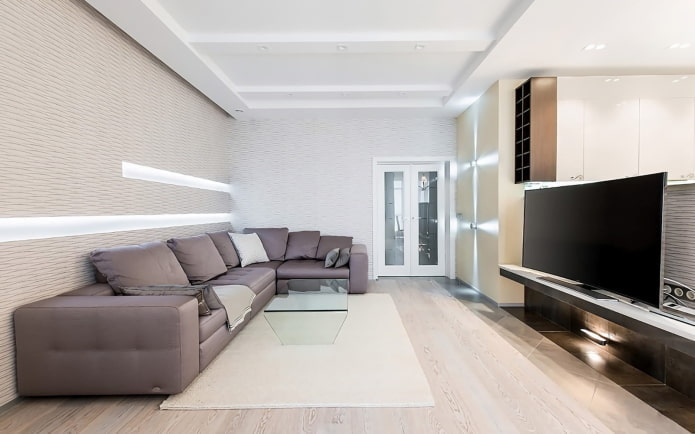 woonkamerdecoratie in minimalistische stijl