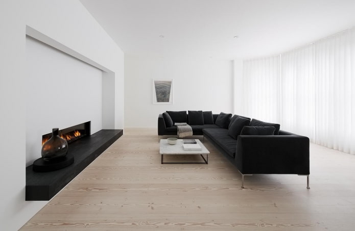 woonkamerdecoratie in minimalistische stijl