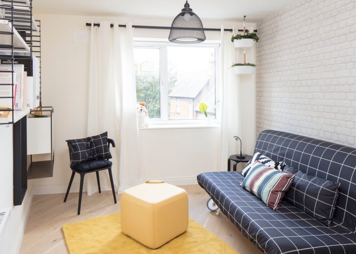 een kleine, lichte kamer