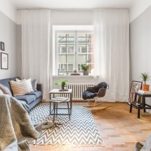 Woonkamerontwerp in lichte kleuren: een stijl, kleur, decoratie, meubels en gordijnen kiezen-8