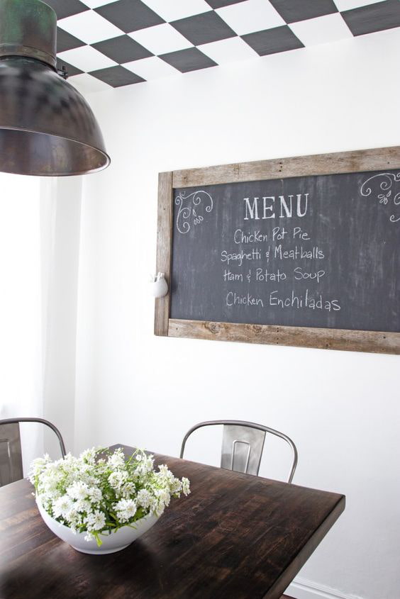 Krijtbord met verf