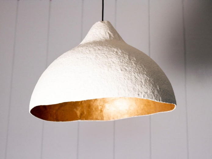 Papier-mach? lamp voor de keuken