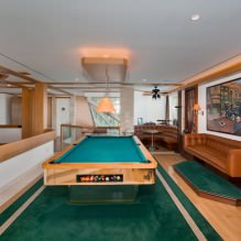 Biljartkamerinterieur in huis: ontwerpregels, foto-5