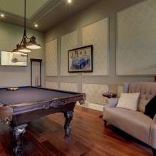 Biljartkamerinterieur in huis: ontwerpregels, foto-4