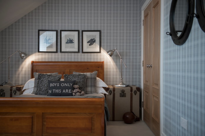 een grijze kinderkamer afwerken