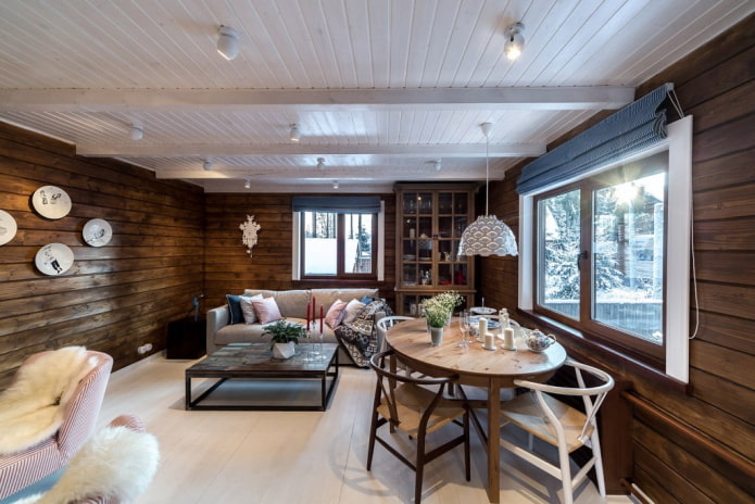 blokhut in Scandinavische stijl 