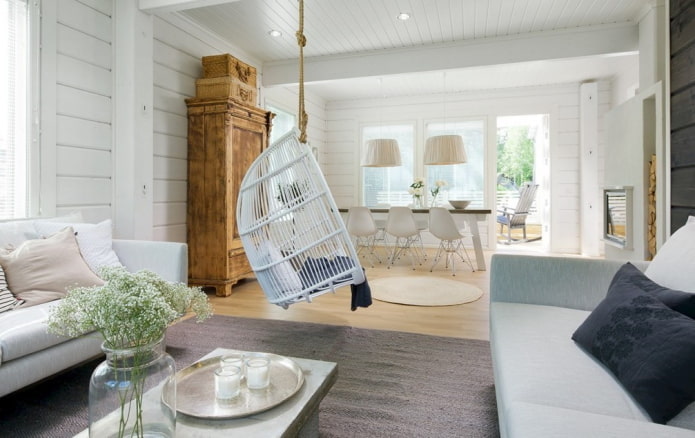 blokhut in Scandinavische stijl 