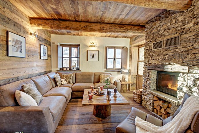 Interieur in chaletstijl