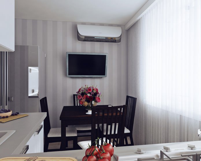 keuken in een tweekamerappartement van 50 meter