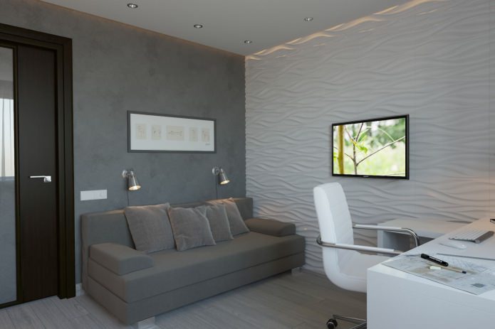 studeerkamer in een tweekamerappartement van 50 meter