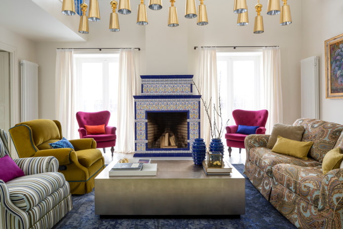 multicolored sofa pillows