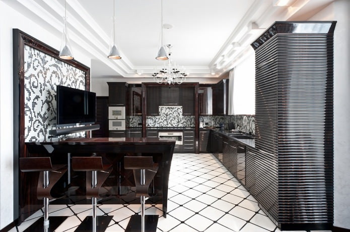 bar in het keukeninterieur