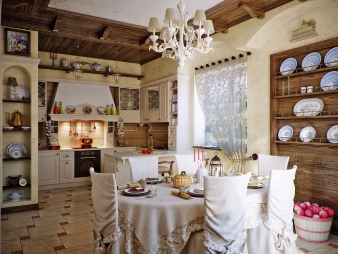 landelijke keukeninterieur