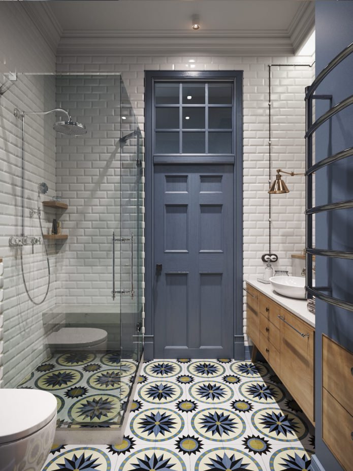 badkamer in een ontwerp van een appartement van 100 m?.