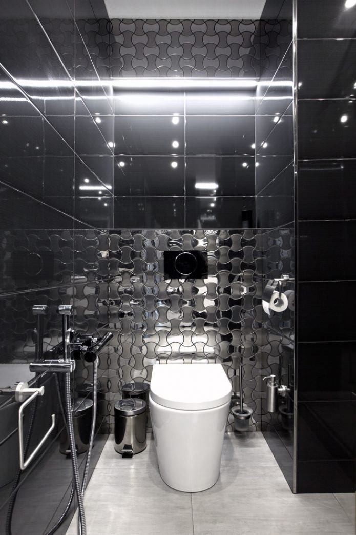 toilet in zwarte tinten