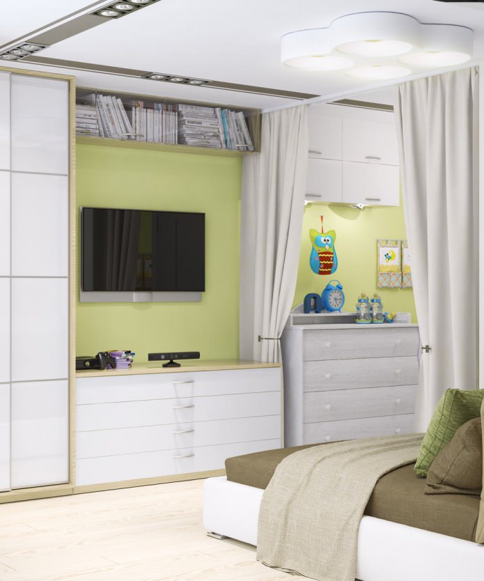 Eenkamerappartement van 33 m? met een kinderkamer