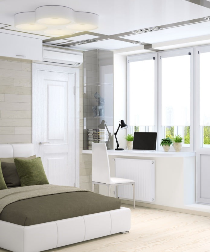 slaapkamer in een eenkamerappartement van 33 m?.