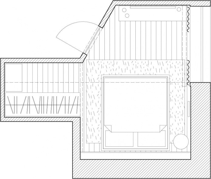 indelingsdiagram zolderslaapkamer