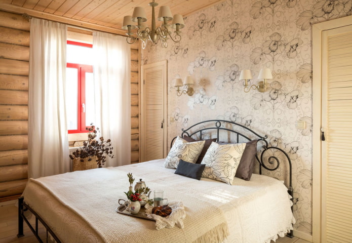 slaapkamer in landelijke stijl