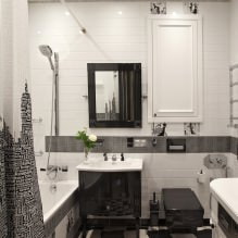 Zwart-wit interieur: ontwerpkenmerken, 60 foto's-10