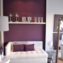 Interieur in paarse tinten: combinaties, beoordeling per kamer, 70 foto's - 14