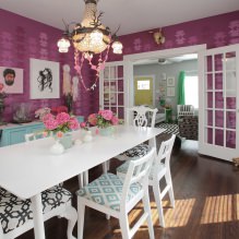 Interieur in paarse tinten: combinaties, beoordeling per kamer, 70 foto's-0