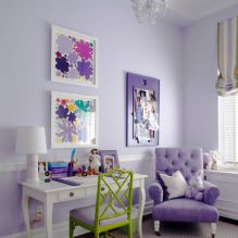 Interieur in paarse tinten: combinaties, overzicht per kamer, 70 foto's - 17